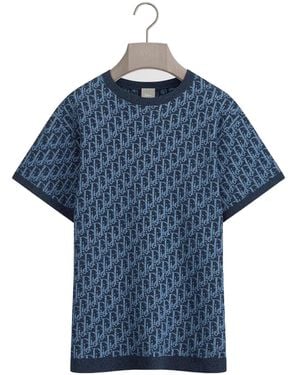 Dior Iviera Oblique T-Shirt, Regular Fit - Blue