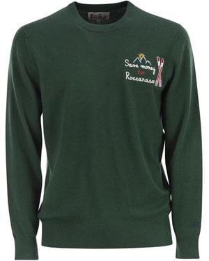 MC2 Saint Barth Logo Embroidered Jumper - Green