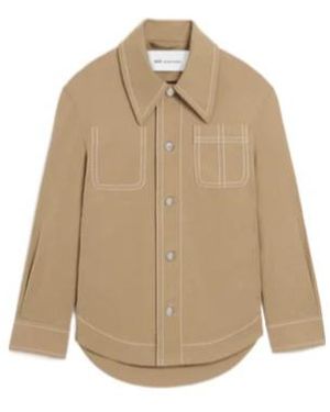 Ami Paris Buttoned Worker Jacket - Natural