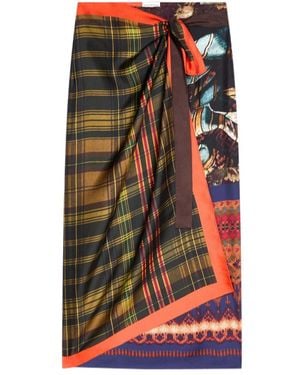 Dries Van Noten Long Wrap Scarf-Skirt - Multicolour
