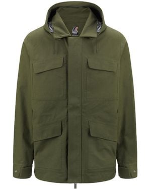 K-Way Erhal Hoodie Zip-Up Jacket - Green