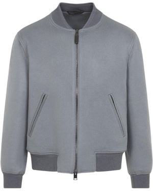 Brioni Long-Sleeve Zip-Up Jacket - Gray