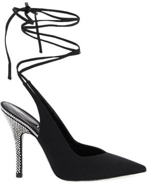 The Attico The Venus Slingback Court Shoes - Black