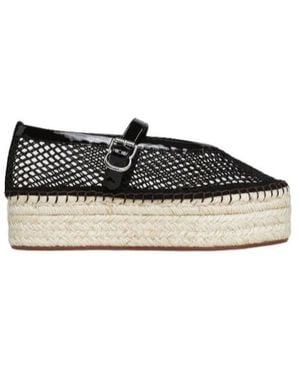 Alaïa Alaïa Fishnet Platform Espadrilles - Black
