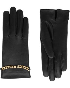 Saint Laurent Cassandre Gloves - Black