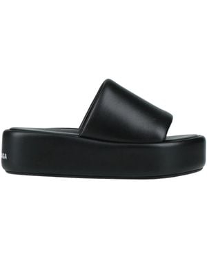 Balenciaga Solid-Color Leather Shoes - Black