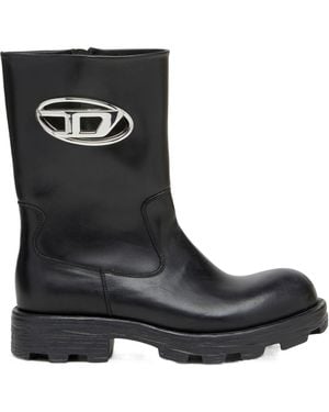 DIESEL D-Hammer Bkr D Leather Boots - Black
