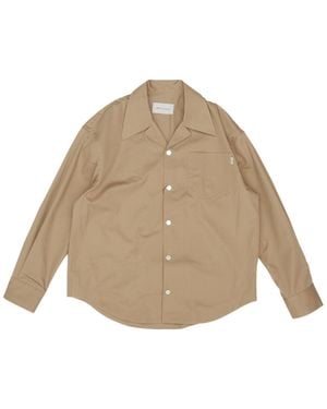 Ami Paris Long-Sleeved Shirt - Natural