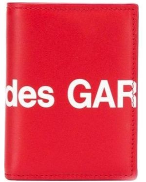 Comme des Garçons Logo Printed Wallet - Red