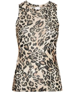 Nanushka Anneke Leopard-Print Tank Top - Black