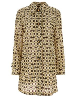 Gucci Graphic Printed Mid-Length Coat - Metallic