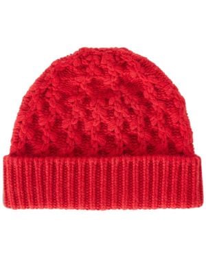Loro Piana Flanged Knitted Hat - Red