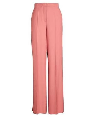 Max Mara Wool Wide-Leg Trousers - Pink