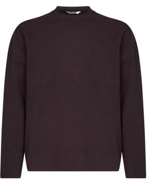 Hevò Fiumara Ribbed Crewneck Knitted Jumper - Blue