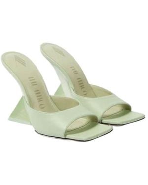 The Attico Cheope Leather Sandals - Green