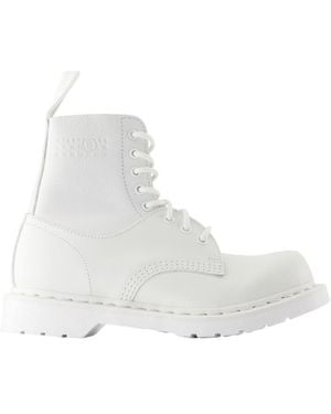 MM6 by Maison Margiela Mm6 X Dr. Martens 1460/1461 Twisted And Reimagined - White