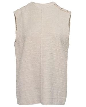 N°21 Sleeveless Crewneck Top - White
