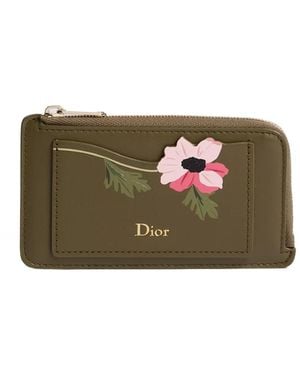 Dior Jardin Cosmos Zipped Card Holder - Green