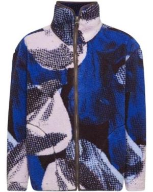 JW Anderson Jw Anderson Graphic-Printed Zipped Jacket - Blue