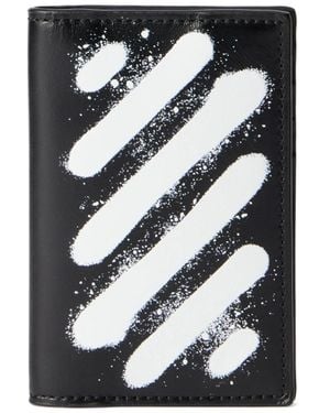 Off-White c/o Virgil Abloh Stripe Detailed Bi-Fold Wallet - Black