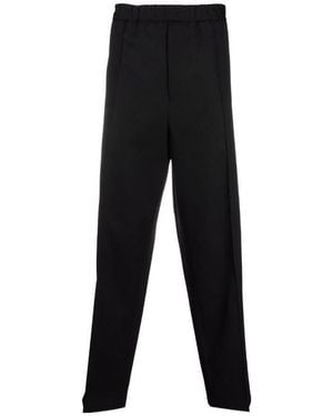 Jil Sander Press-Crease Relaxed Fit Trousers - Black
