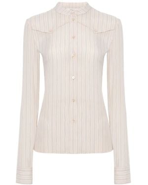 Chloé Striped Western-Style Shirt - White
