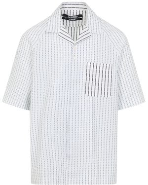 Jacquemus Striped Short-Sleeve Shirt - White
