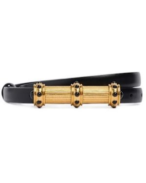 Tom Ford Palmellato Leather Belt - White