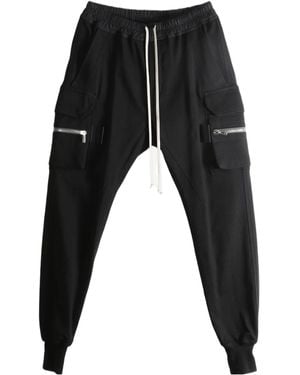 Rick Owens Pocket Detailed Drawstring Trousers - Black