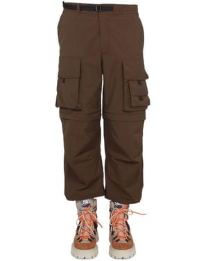 MSGM High Waist Cargo Trousers - Brown