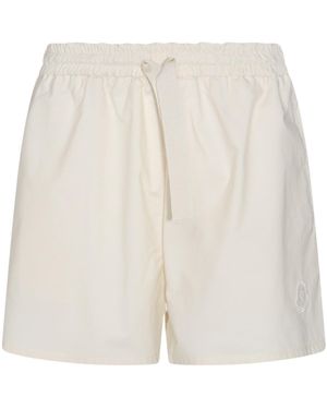 Moncler Elastic Waistband Flared Shorts - White