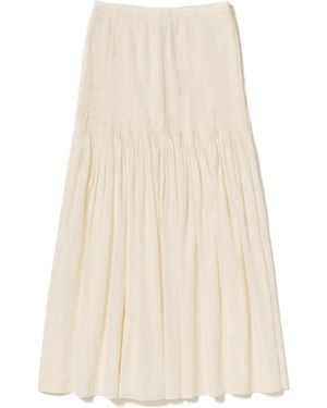 AURALEE Cotton Maxi Skirt - Natural