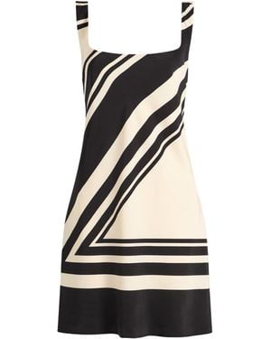 SIR. Pietra Printed Silk Crepe De Chine Mini Dress - Black