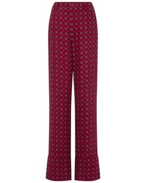 Moschino Geometric-Printed Straight Leg Pants - Red
