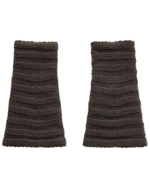 Lisa Yang Ribbed Cashmere Fingerless Gloves - White