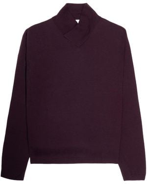 CASABLANCA High-Necked Long-Sleeve Sweater - Purple