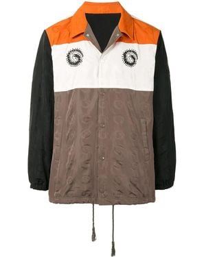 Undercover Colour-Block Logo-Print Jacket - Grey