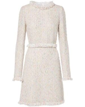 Giambattista Valli Tassel Boucle Mini Dress - White