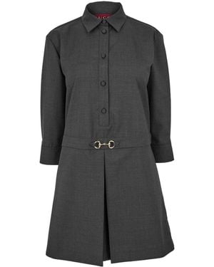 Gucci Horsebit Shirt Dress - Grey