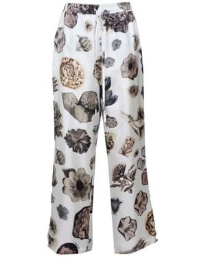 Marni Floral-Print Straight-Trousers - White
