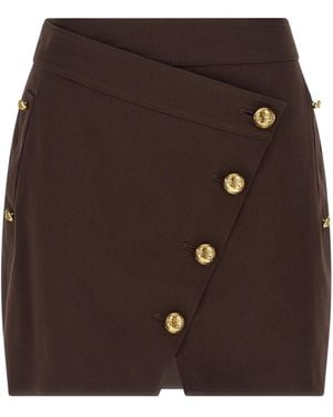 Elisabetta Franchi Cotton Long Skirt - Brown