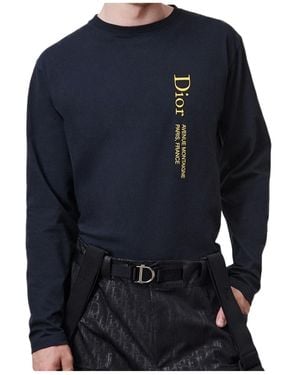 Dior Alps Montaigne Long-Sleeved T-Shirt, Relaxed Fit - Blue