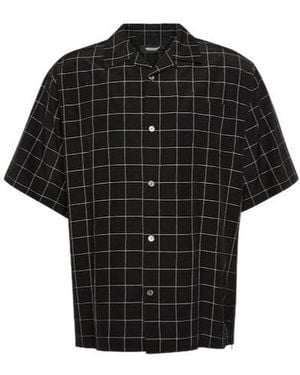 Undercover Plaid Short-Sleeved Shirt - Black