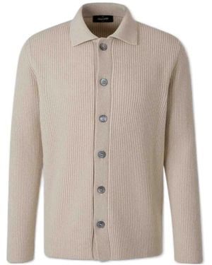 Gran Sasso Button-Up Ribbed Cardigan - Natural