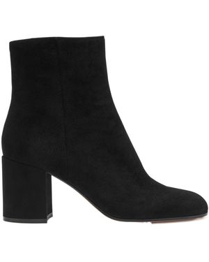 Gianvito Rossi Joelle 80 Suede Ankle Boots - Black