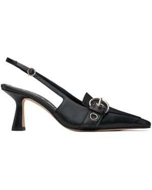 Aeyde Tara Eyelet High Heel Sandals - Black