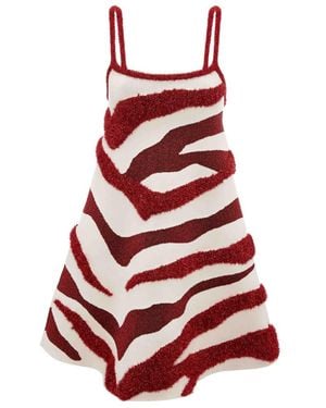 JW Anderson Jw Anderson Flared Zebra-Printed Camisole Mini Dress