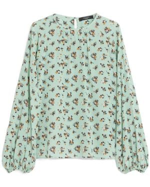 Weekend by Maxmara Silk Crêpe De Chine Blouse - Green