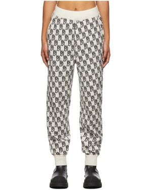 we11done Monogram Intarsia-Knit Track Pants - Multicolor