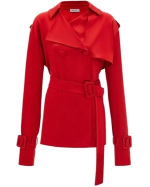 Ferragamo Long-Sleeved Short Windbreaker - Red